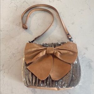 Red Valentino Sequin/Leather Bow Purse